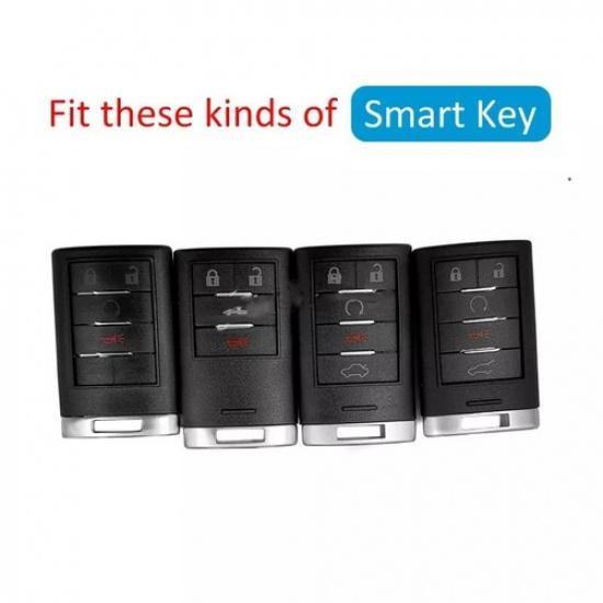 Car Key Chain Fob Cover Case For Cadillac DTS STS CTS SRX XTS ATS Escalade Black