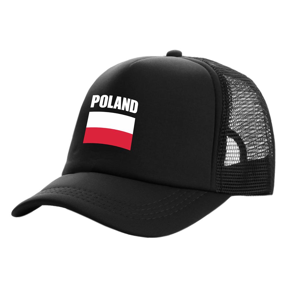 Polen Flagge Trucker Cap Unisex Cooles Polen Hut Baseballkappe Coole Sommer Unisex Netz Kappen