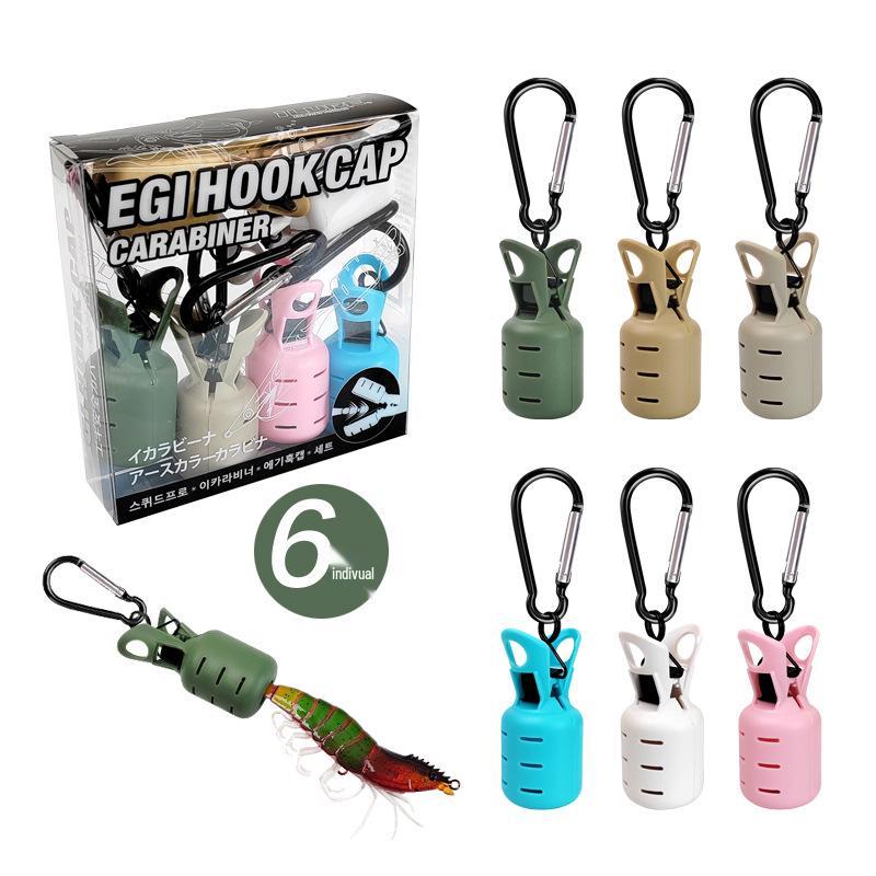 

Деревянная коробка для приманок для креветок с защитой крючков и рукавами для игл кальмара, большой размер, 6 шт./коробка с застежками Mixed Color