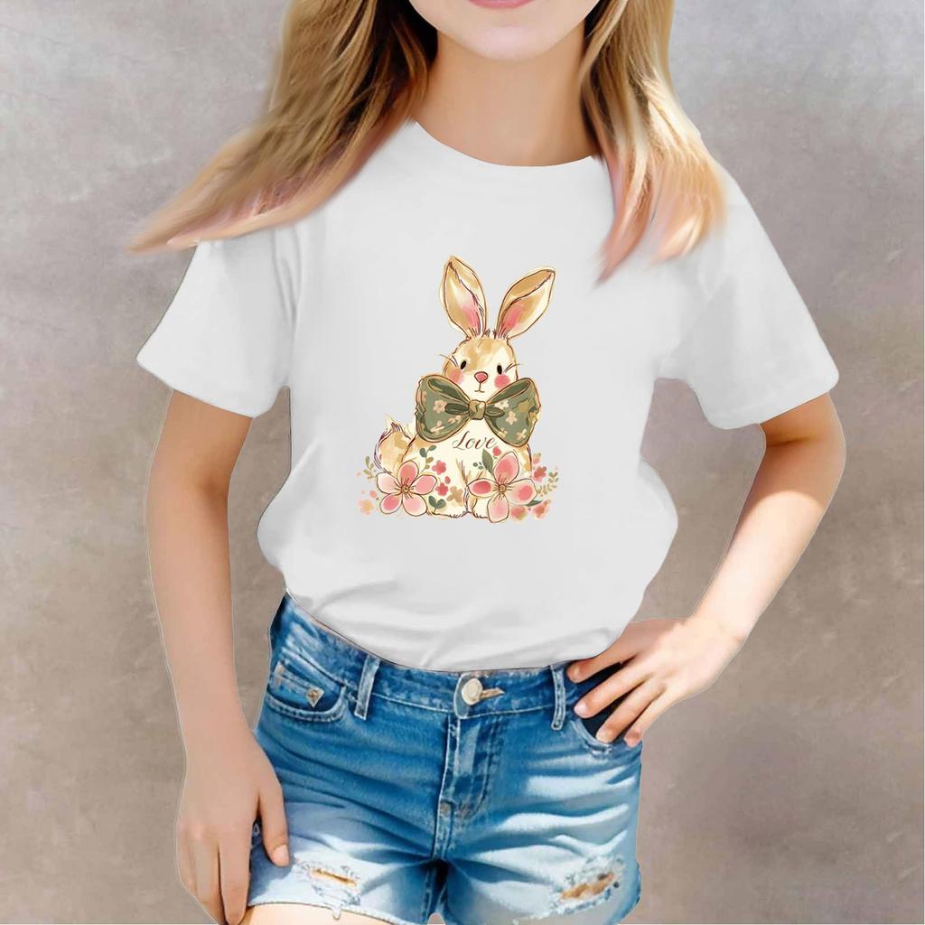 Kleinkind Mädchen Jungen T-Shirts Kinder Top Jungen und Mädchen Bedrucktes Kurzarm T-Shirt