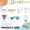 2 Pack Vintage Race Car Party Banners 7.22 ft Race Car Birthday Party Decorations Birthday Supplies