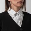 Fashion Solid Color False Collar Chiffon Removable Lapel Shirt Fake Collar Detachable Women Neck Collars Clothes Accessory