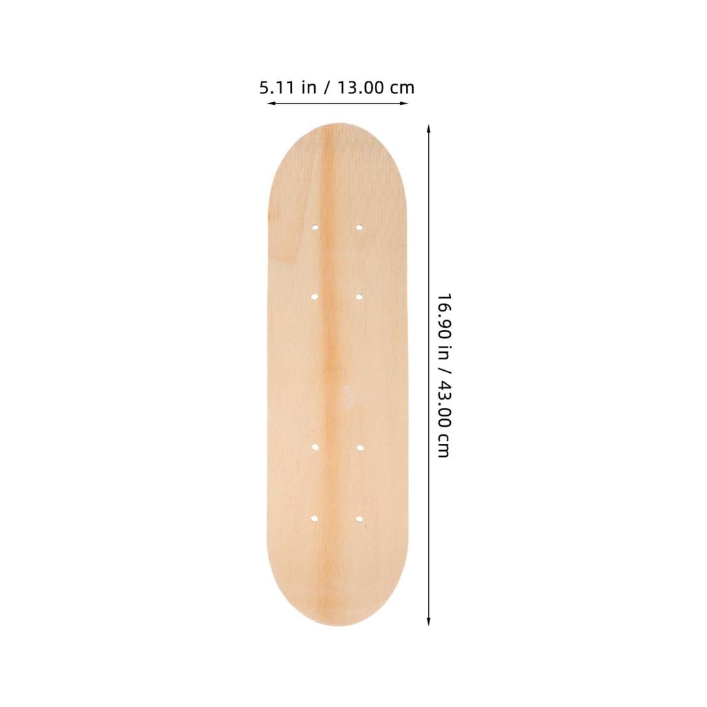 Deck de Skate Maple HOLIDYOYO para Crianças de 17 polegadas, Deck de Skate em Branco Pintável DIY com Furos Pré-Perfurados