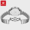 OLEVS Original Quartz Men's Watches Fashion Simple Stainless Steel Strap Waterproof Auto Date Luminous Wrist Watches for Man