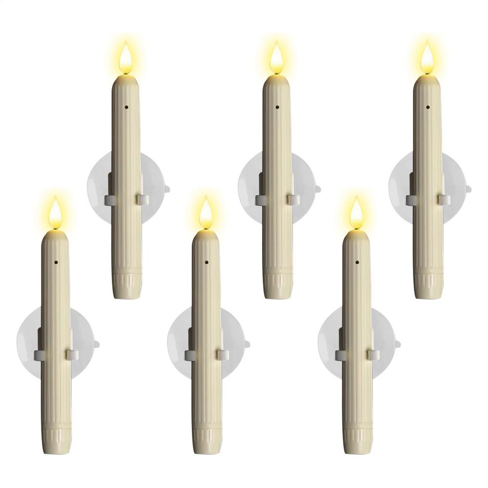 

Window Candles LED Candles 7-inch Flameless Suction Lamp with Sensor for Indoor Use Thanksgiving Halloween Birthday Decor Living