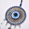 D5 Sunflower Evil Eye Wind Chimes Lucky Turkish Blue Eye Bead Tassel Wind Bell Wall Hanging Decor Amulet Protection Car Pendant