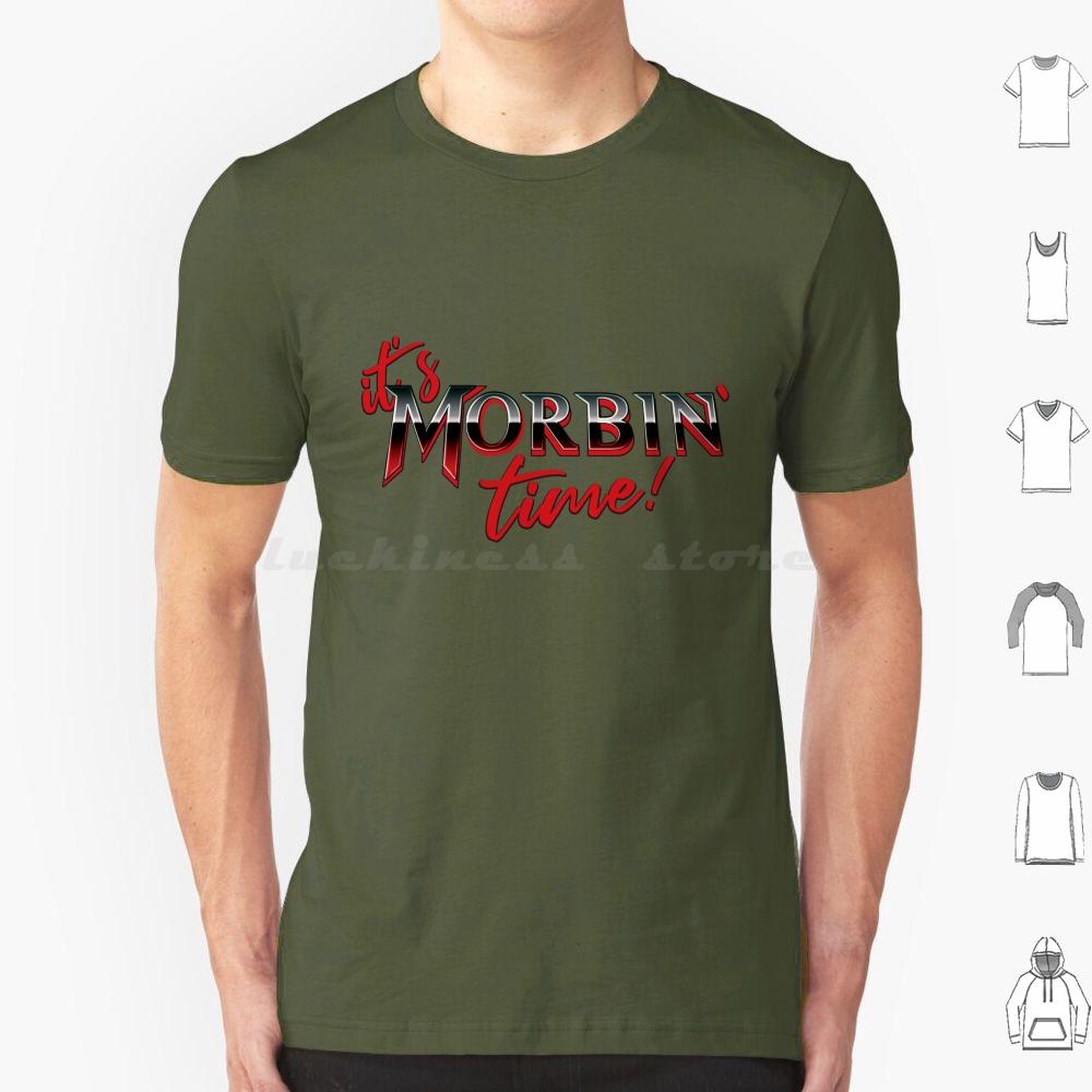 „It’s Morbin Time V1“ T-Shirt, Größe 6XL, Baumwolle, cooles T-Shirt, Meme-Film, Morbin, Morb, Vampir, Superheld, Morbius, Internet