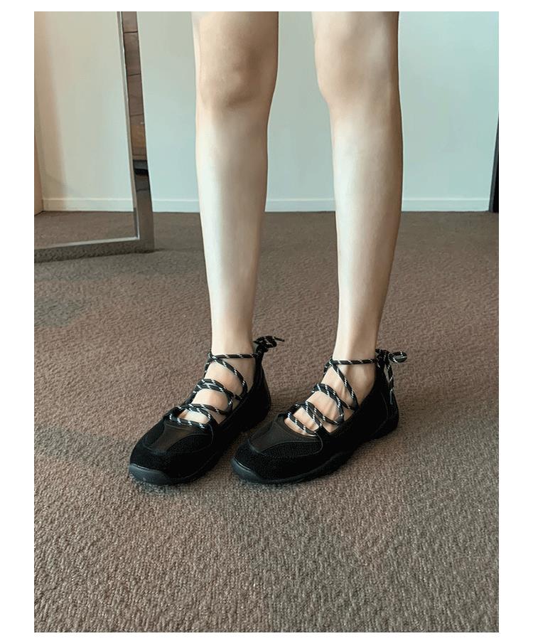 Rindslederversion~ Neue Ballerina-Sneaker Damen Schnür-Freizeitschuhe vielseitig Mary Jane Damenschuhe flache Einzelschuhe