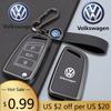 Per VOLKSWAGEN VW Lega di Zinco Pelle Custodia Cover Protettore Supporto Guscio per Chiave Intelligente Remota Auto per VW Volkswagen Passat 2017 Portachiavi
