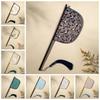 Long Handle Chinese Style Fan Exquisite Decorative Fan Home Decoration Hand Held Fans  Summer