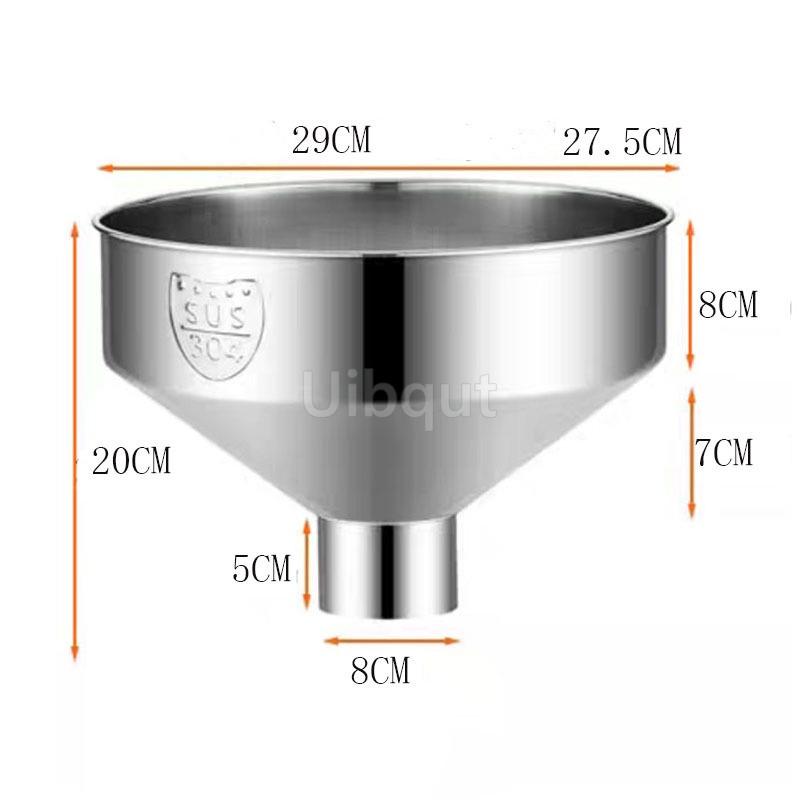 304 Big Stainless Steel Funnel Kitchen Oil Liquid leakage Funnel refueling Detachable Filter Wide Mouth Funnel Kitchen Tools