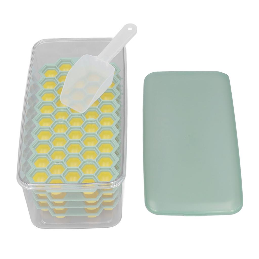 3.3L Ice Cube Tray with Scoop 4 Layers 188 Grids for Ice Cube Storage Container for Home