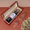 Boîte à vin en bois massif Creative Deco - Bourgogne - 1 bouteille - 36 x 11 x 9.8 cm