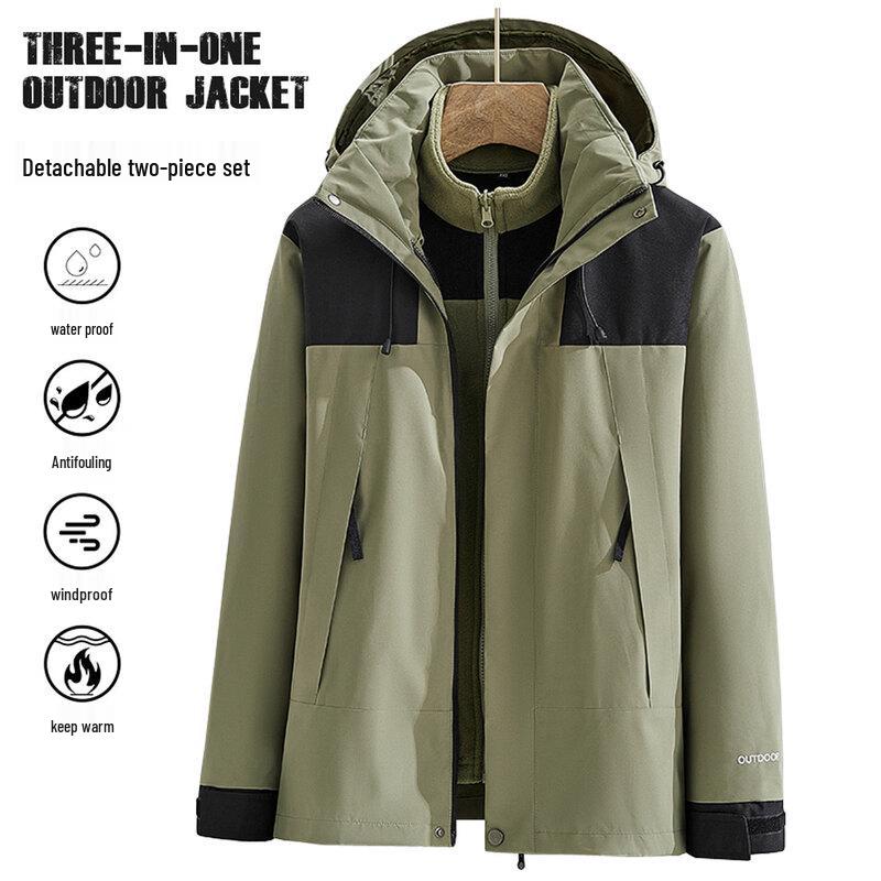 Qian Yiyang Outdoor 3-in-1 Waterproof Fleece Lined Jacket