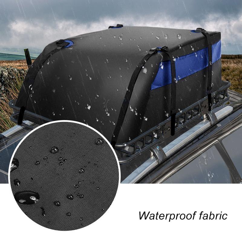 600D/420D 52x38x18 Zoll Universelle Dachbox-Gepäcktasche Große Wasserdichte Aufbewahrungstasche Dachgepäckträger für Reisen SUV
