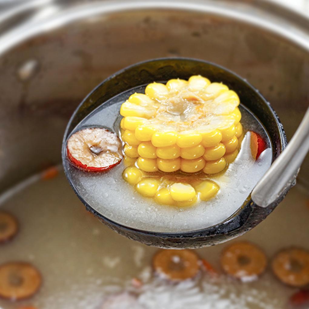 Soup Ladle Silicone Stainless Handle Cooking Spoon Resistant Kitchen Utensil