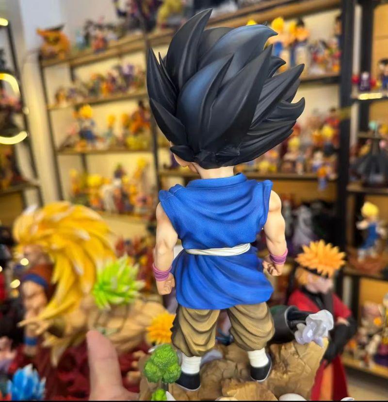 New JG studio 25cm Dragon Ball GT Son Goku Figure Super Saiyan Goku Double-head Figure PVC Statue Collection Model Toys Gift