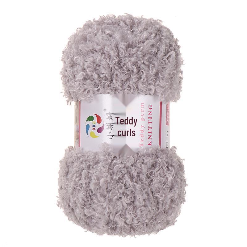Curly Faux Fur Plush Yarn for DIY Hand-Knitting - Teddy, Doll Accessories, Scarf, Hat, Vest, Thick Coral Fleece