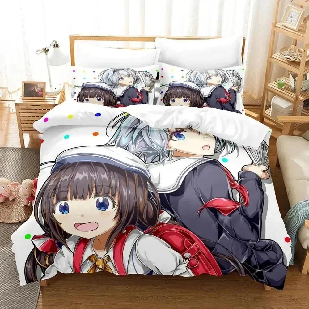 3D Anime The Ryuo's Work Is Never Done! Printed Bed Set Duvet Cover Pillowcase Bedding Set Bed Linen Sheet Quilt Cover Full Size