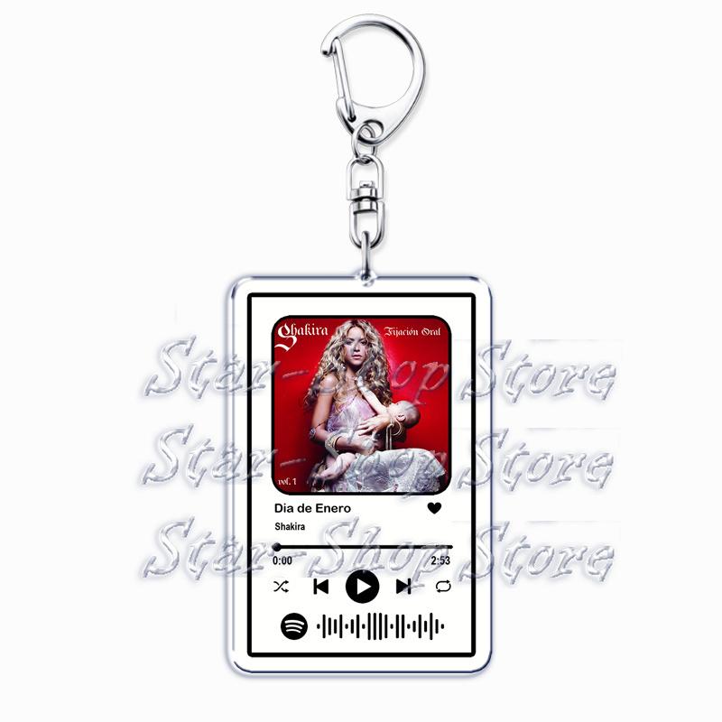 

Popular Singer Keychains for Women Accessories Bag Hips Dont Lie Chantaje Bzrp Music Shakira Keying Jewelry Fans Friends Gifts