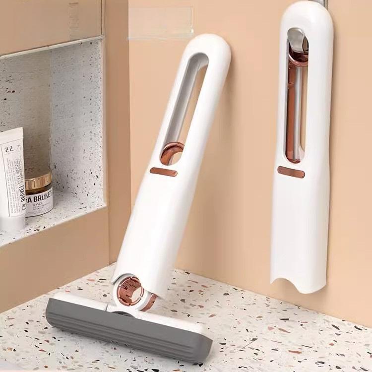Mini Small Mop Desktop Multifunctional Small Mop Household Hands-Free Handheld Foldable Bathroom Crevice Water Absorption