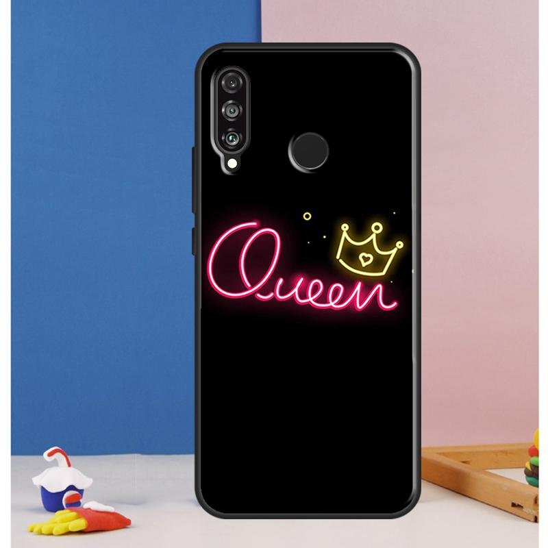 Cute King Queen Crown Case For Huawei Nova 10 9 SE 8i 11i 12i 12s Y60 Y61 Y70 Y90 Y72 Y73 Y91 P60 Pro P30 P40 Lite