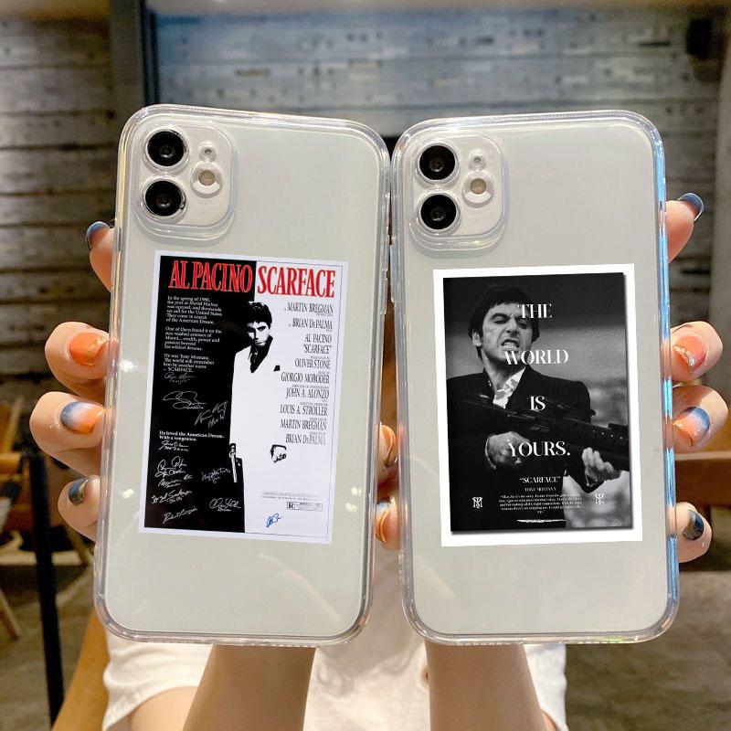 Scarface 1983 Film Al Pacino Movie Phone Case for IPhone 14 11 12 13 Mini Pro XS MAX 8 7 6S Plus X SE 2020 XR Transaprent Fundas