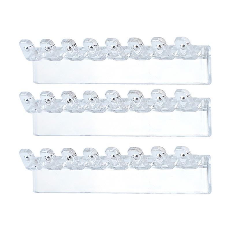 

Plastic Wall Jewelry Organizer Set (9Pcs)–8 Hooks for Necklaces,Bracelets,Earrings & Rings,Durable&Space-Saving for Small Spaces