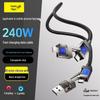 Smart Flash Charge: Baimo 240W 4-in-1 Aromatherapy Fast Charging Cable for Apple & Android