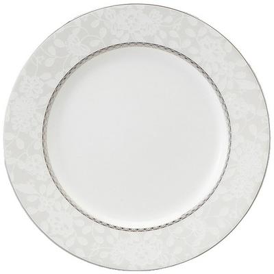 Milano Bianca Plate, 21cm, White, with a Floral and Plum Blossom Design, Cute and Stylish, Flat Plate, 51461-1086P