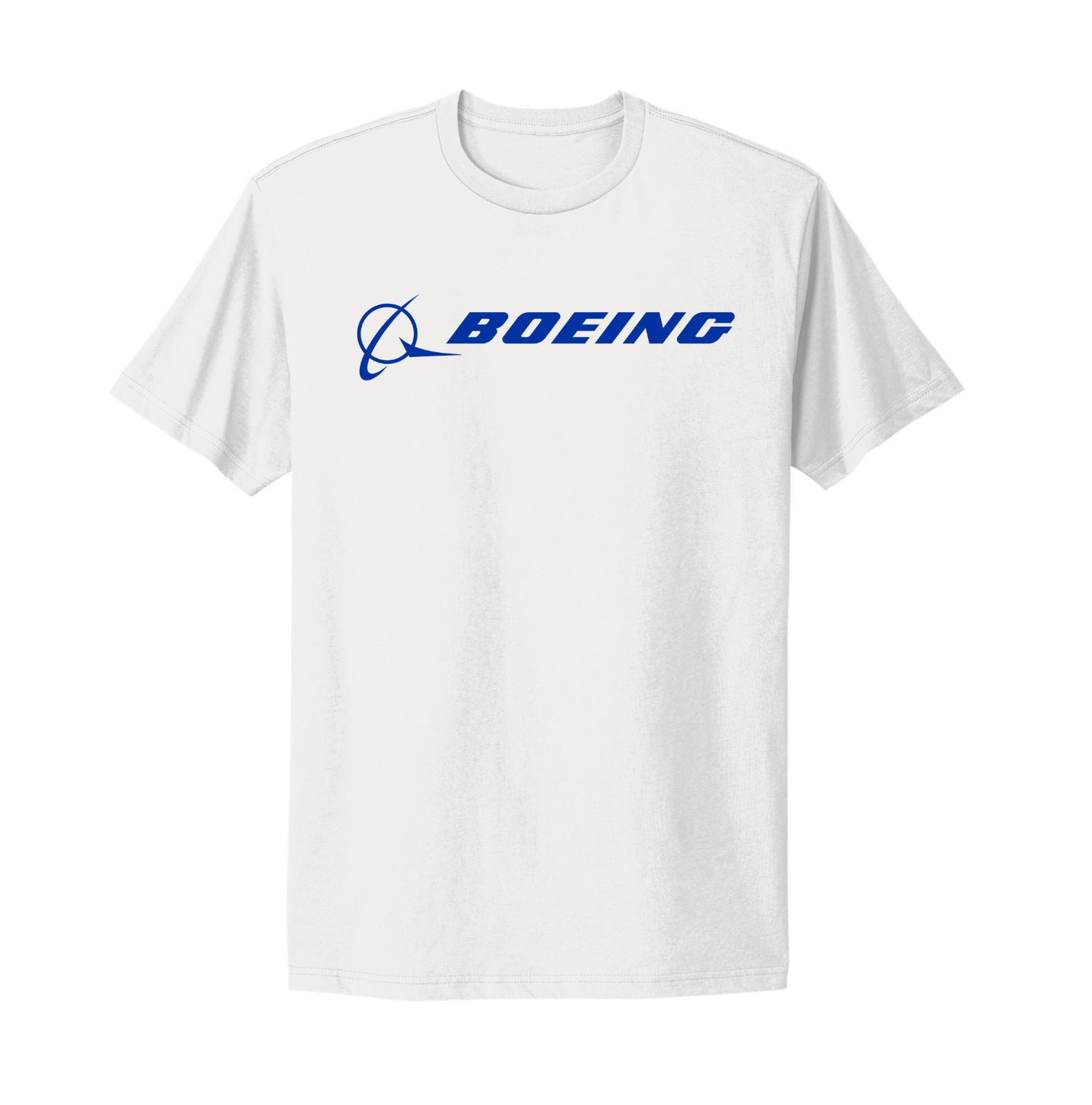 Boeing Aerospace Aviation American Aircraft Company Logo White T-Shirt Mens Womens Tees Top L