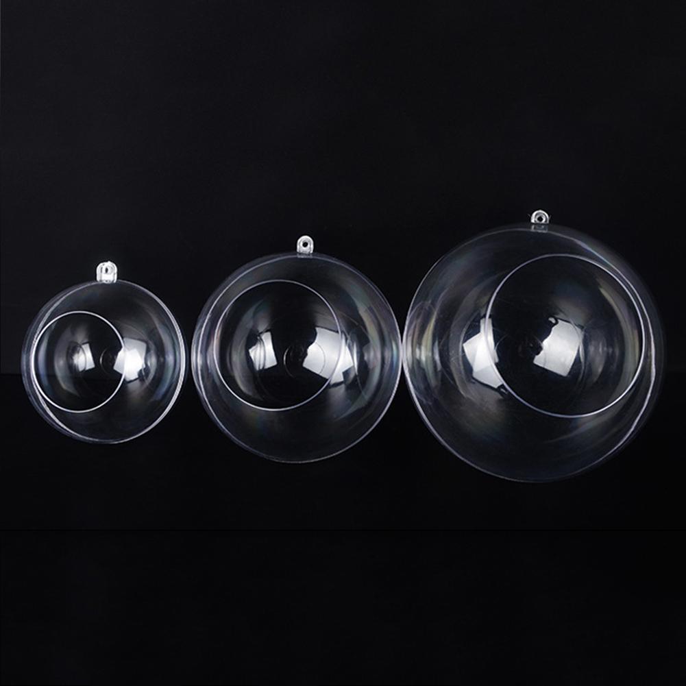 10PCS Versatile Transparent Acrylic Open Balls for Holiday Crafts and DIY