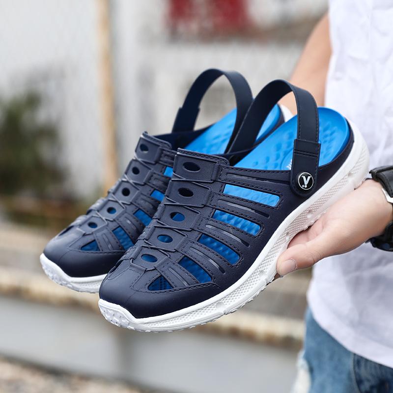 Hohle, atmungsaktive Herrensandalen aus EVA mit weicher Unterseite, lässige Herren-Strandschuhe, modische Outdoor-Hausschuhe