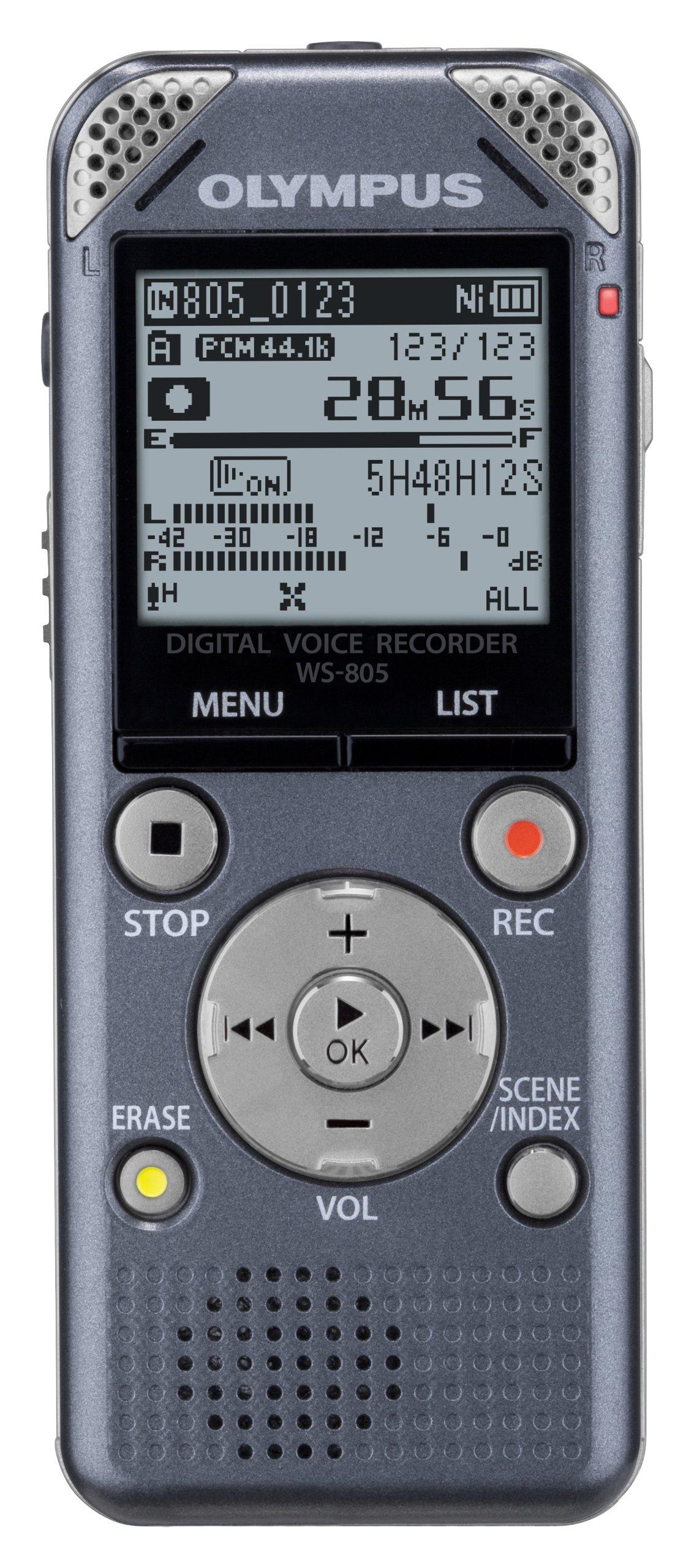 

OLYMPUS IC Recorder VoiceTrek 4GB Linear PCM Compatible with FM Tuner GRY Gray WS-805