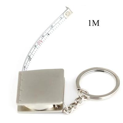 Portable Retractable Tape Measure Keychain Mini Hand Measuring Tool with Key Ring Compact DIY Gauging Tool