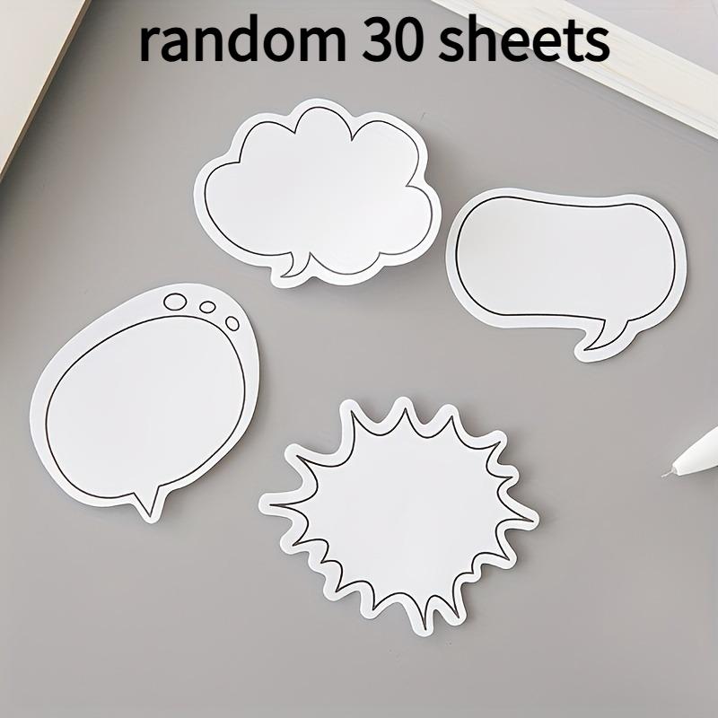 

30sheets random pattern Sticky Notes, Simple Dialogue Box Series Small Fresh Note Notes, Cute Message Memo Note Pads, Office