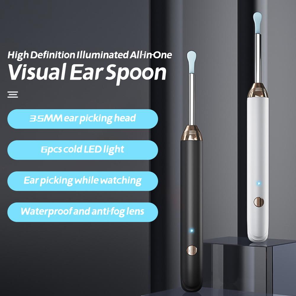 

Интеллектуальный визуальный совок для ушей, инструмент для копания ушей + эндоскопический инструмент для сбора ушей высокой четкости + визуальный совок для ушей