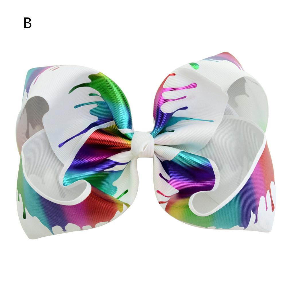 1 Pcs/6 Pcs Children Girl Hair Clips Cute Printing Bowknot Headband Hair Accessories