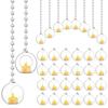 6/12 Pcs Hanging Glass Tealight Holder Globe Clear Acrylic Garland Strand Terrarium Containers for Christmas Tree Decoration