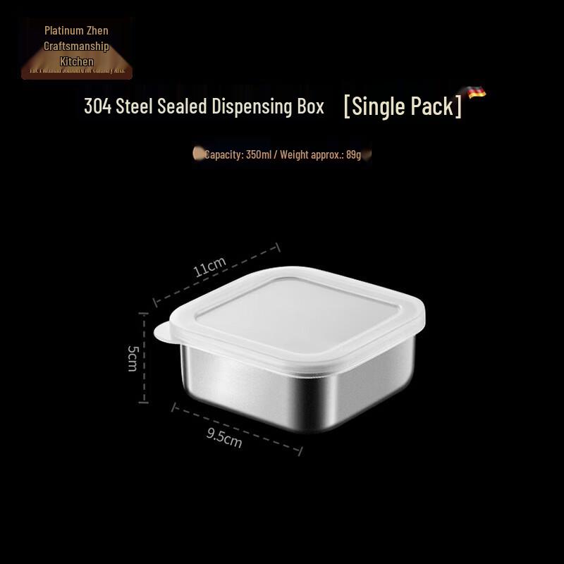 Bozhen Chef 304 Stainless Steel Portion Control Meal Prep Box