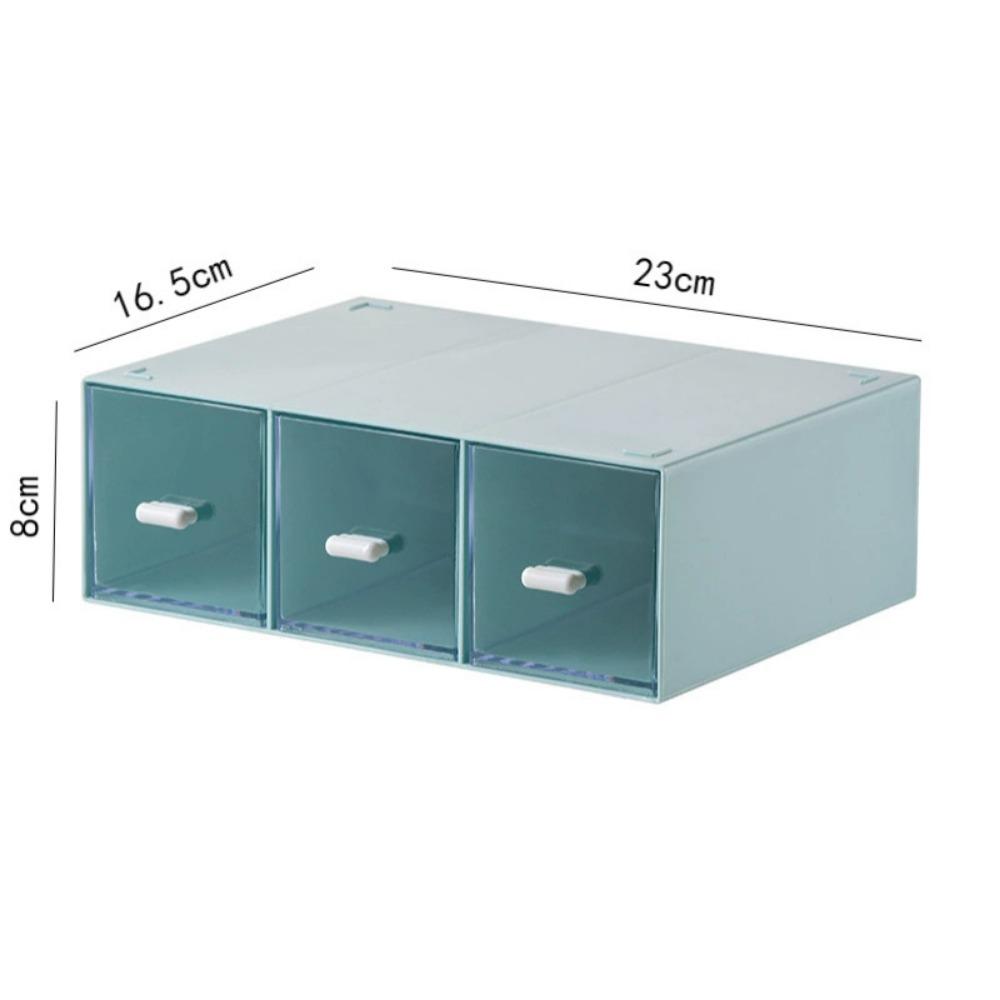 Transparent Desktop Storage Box Stackable High-capacity Storage Bins Drawer Style Sundries Sorting Bin Coffee Tea Sugar Storage