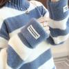 WTEMPO Mink Fleece Half Turtleneck Gensere Dame Høst Vinter Tykke Løse Gensere Stor Størrelse Tilfeldig Bunn Strikkede Overdeler Gensere