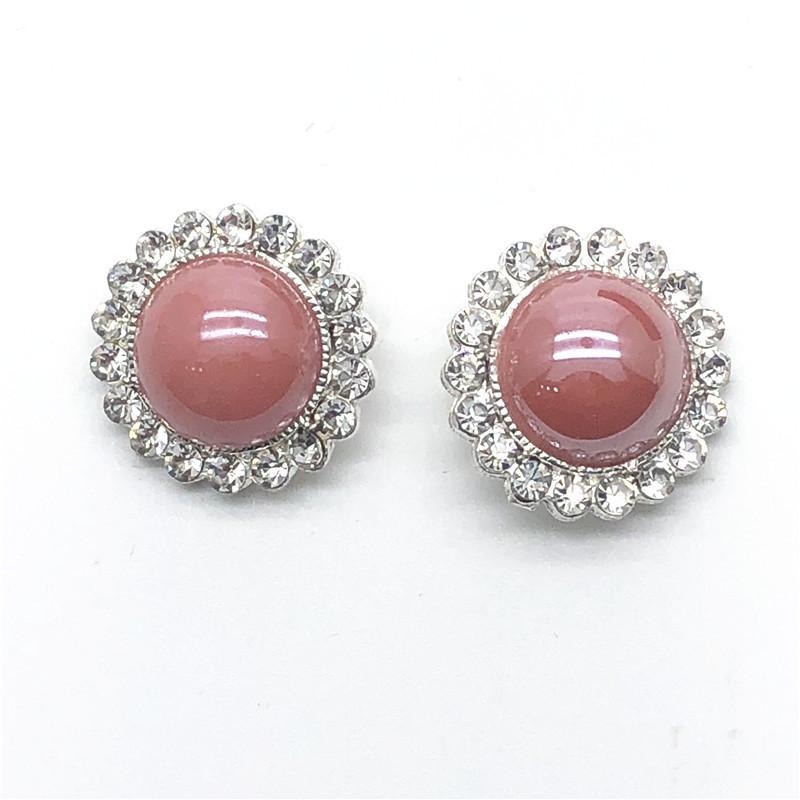 50pcs Fashionable Pillow-like Buttons Large Pearl 18/20/23mm Metal Shank Buttons Clothing DIY Accessories