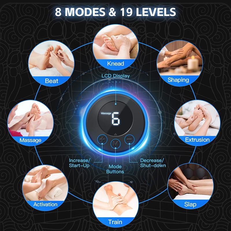 EMS Foot Massager Electric Massage Mat with USB Charging Foot Relaxation Pads with 8 Modes 19 Levels Feet Muscle Stimula Practical Use
