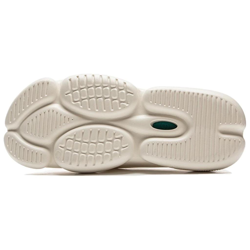 Li Ning BadFive SLIDE OG Slip Resistant Abrasion Resistant Slide Slippers Men's Beige Green ABTV007-5
