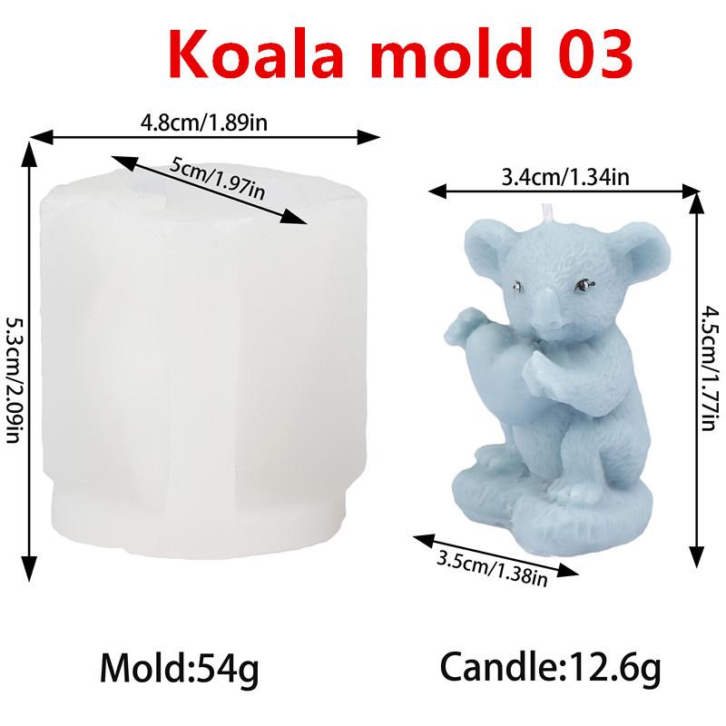 

Animal Koala Silicone Candle Molds DIY Heart Holding Koala Tree Climbing Koala Candles Plaster Home Decor Handmade Gifts