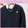 Vintage Embroidered Round Neck Sweatshirt For Casual Autumn Wear