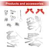 Practical-3PCS Handmade Iron Artelk Deer Christmas Garden Decor &LED Light Glowing Glitter Reindeer Xmas Home Outdoor Yard Decor