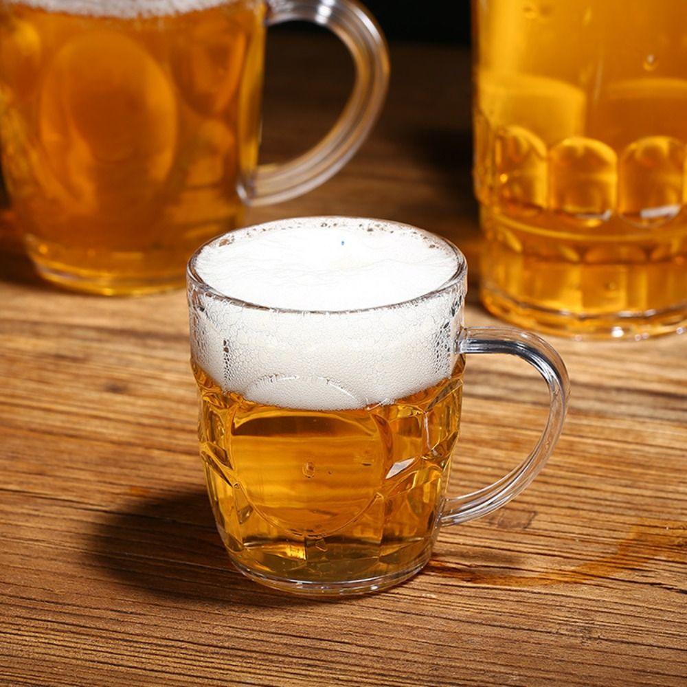 Imitation Glass Beer Mug Transparent Drinking Cup Durable Water Tumbler Restaurant