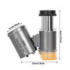 60X Mini Magnifier Pocket Microscope with LED UV Light Jewelry Magnifying Glass Jewelers Eye Loupe For Diamond Coins Currency